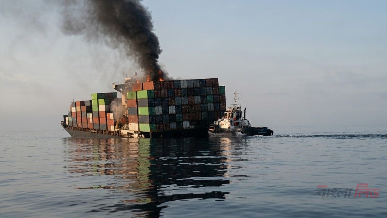 হরমুজ প্রণালিতে হামলায় ২৪ ঘণ্টায় ডুবল দুটি কার্গো জাহাজ